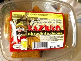 Skrudinta duona su česnakais KAZIUKO (Lietuva)